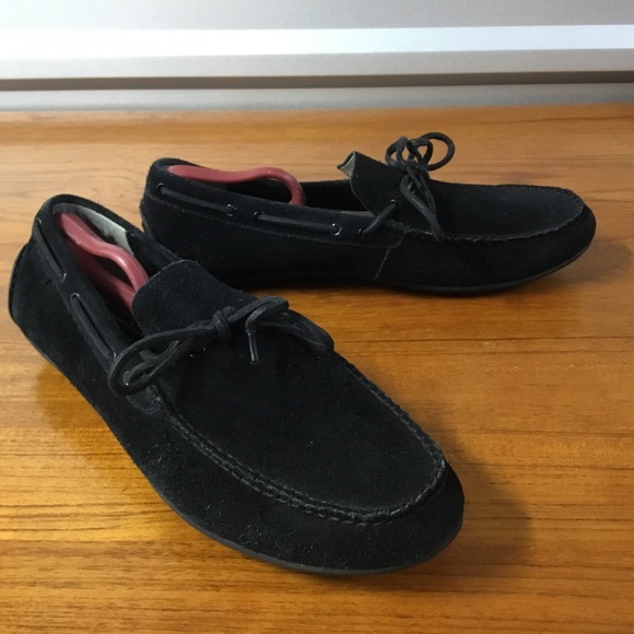 Cole Haan Men Grand.Os Black Suede Mocassin Loafer Driving Shoe C13469 Size 13 - Picture 1 of 12